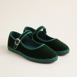 Paloma Classic Velvet Ballet Flats — Green variant