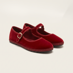 Paloma Classic Velvet Ballet Flats — Red variant