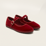 Paloma Classic Velvet Ballet Flats — Red variant