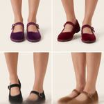Paloma Classic Velvet Ballet Flats — Australian studio lifestyle view