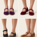 Paloma Classic Velvet Ballet Flats — Australian studio lifestyle view