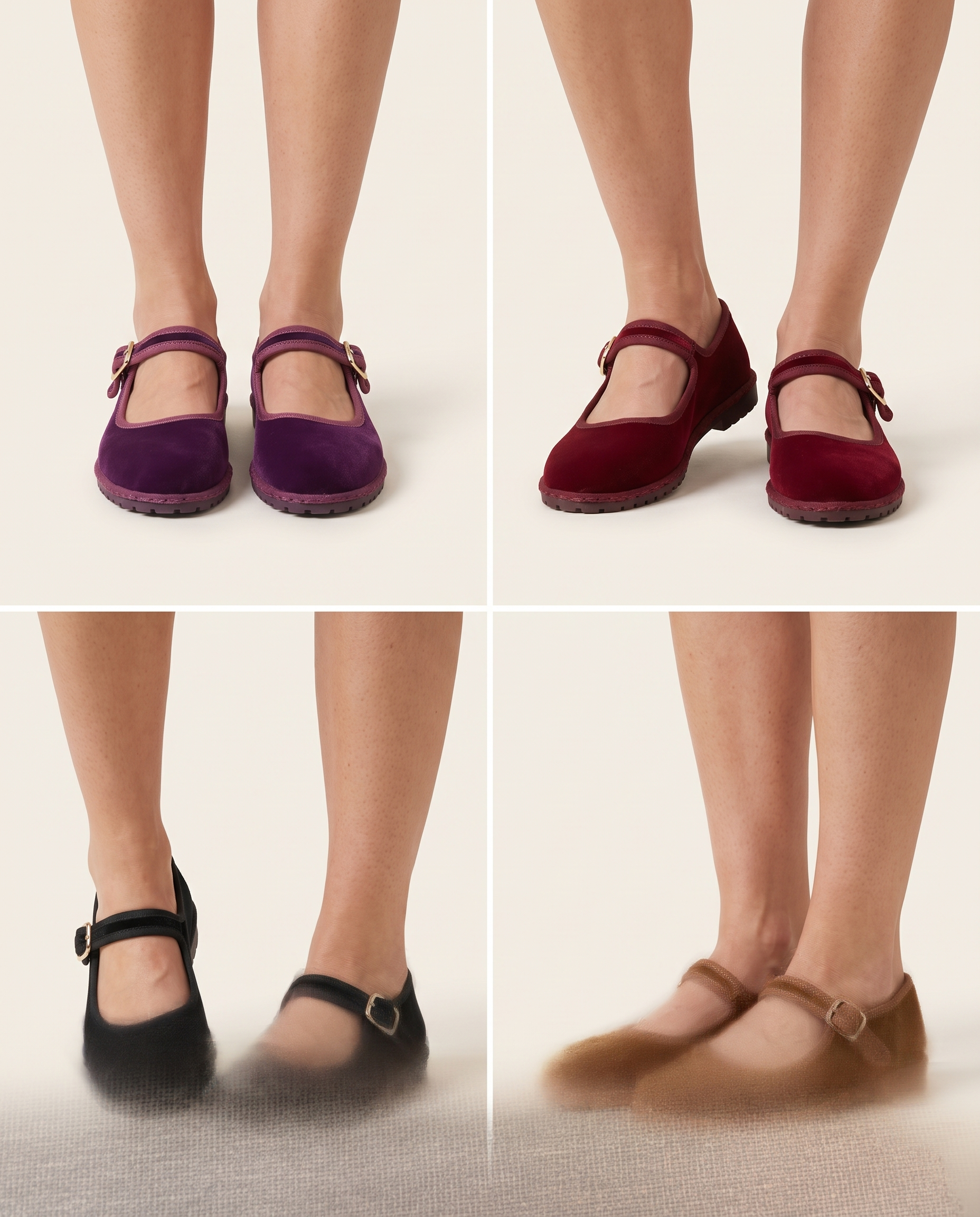 Paloma Classic Velvet Ballet Flats — Australian studio lifestyle view