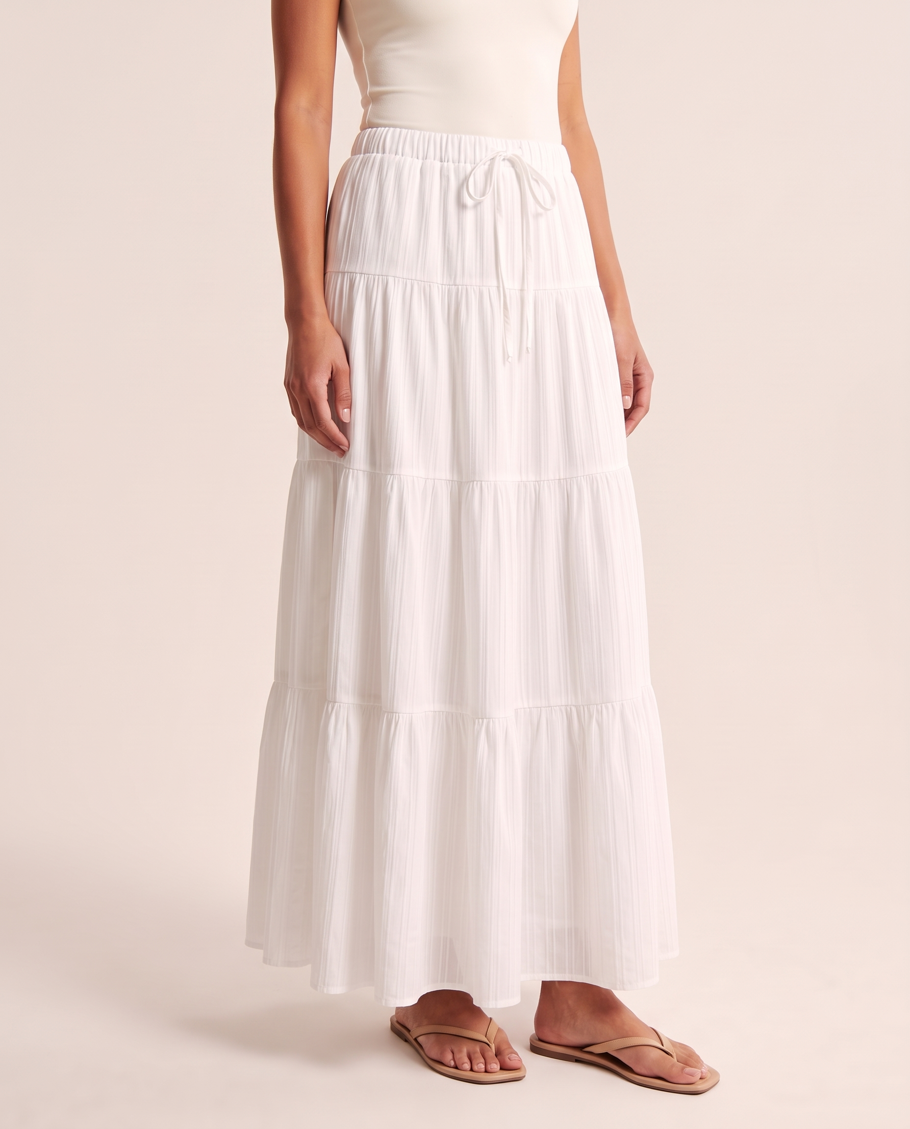 Panelled Maxi Skirt – angle view