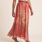 Printed Maxi Skirt with High Waist – lifestyle movement view