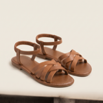 Rhea Classic Flat Everyday Sandals — dayu601brown variant