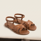 Rhea Classic Flat Everyday Sandals — dayu601brown variant