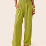 High Waist Relaxed Wide Leg Pants in Light Green, colour view