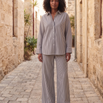 Long Sleeve Shirt and Wide Leg Pants Set — lifestyle 2
