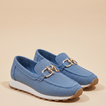 Blue mesh horsebit loafer sneaker