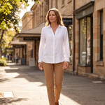 White blouse Australian street lifestyle