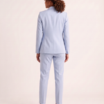 Notched Lapel Blazer and Straight Leg Trouser Set — back