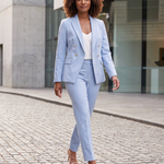 Notched Lapel Blazer and Straight Leg Trouser Set — lifestyle 1
