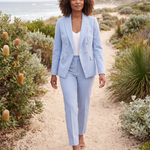 Notched Lapel Blazer and Straight Leg Trouser Set — lifestyle 2