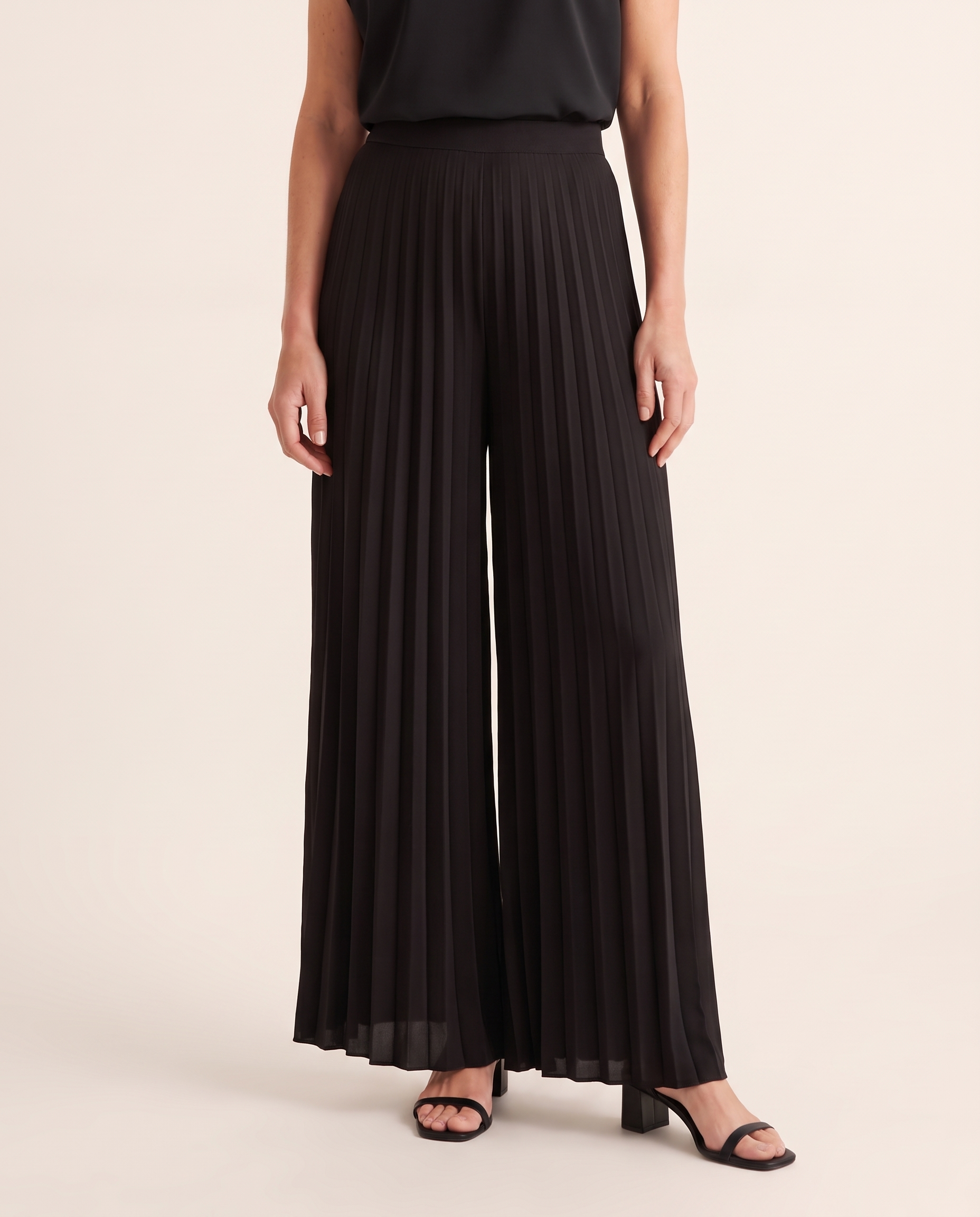 Pleated wide leg jumpsuit — product detail