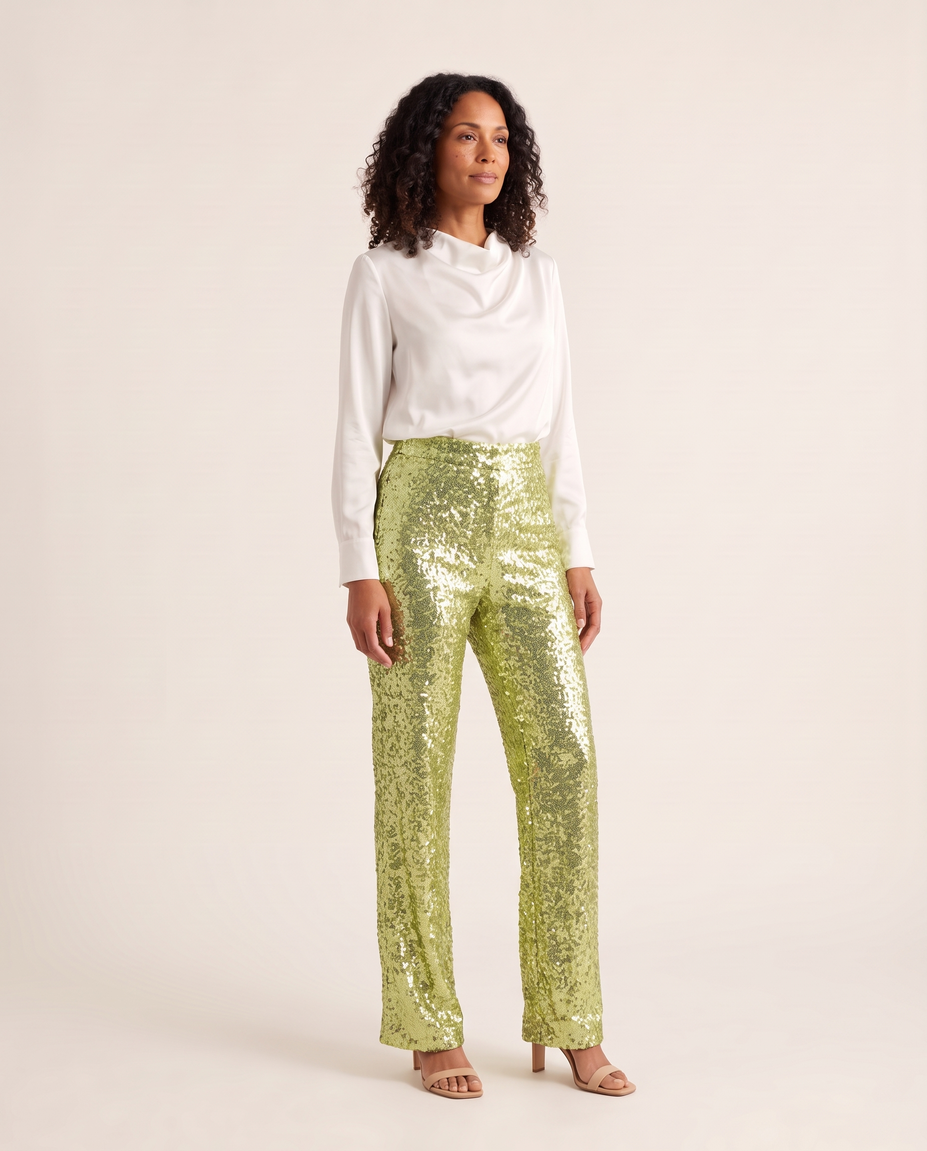 Sequin Straight Leg Pants for Women — product detail