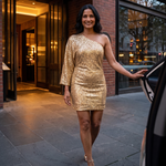 One Shoulder Sequin Mini Dress — Australian lifestyle