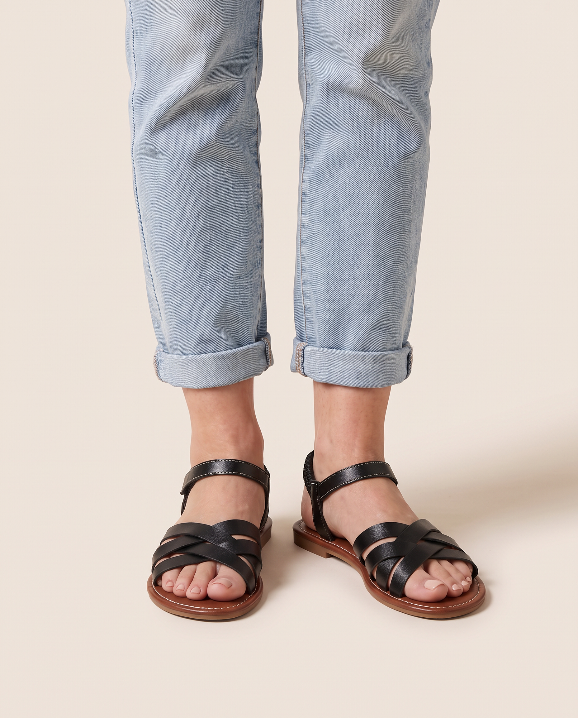 Sophie Laurent | Sicily Orthopedic Sandals with Cushion Support For Women — Black