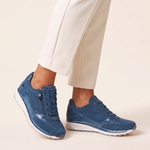 Camille Laurent | Orthopedic Zip Sneakers For Women — Blue