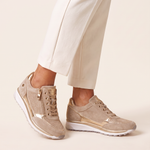 Camille Laurent | Orthopedic Zip Sneakers For Women — Beige