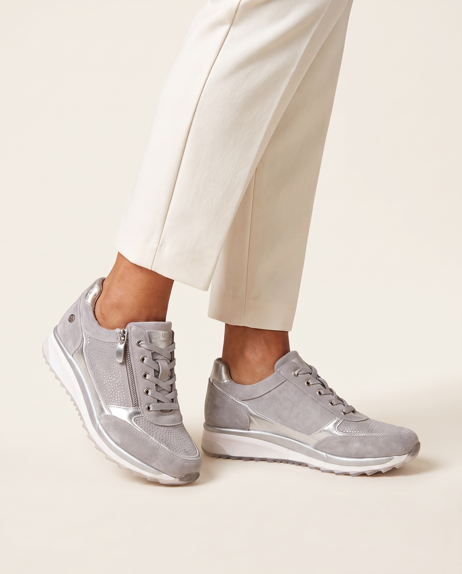 Camille Laurent | Orthopedic Zip Sneakers For Women — Gray