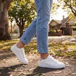 Women's Quilted Lace Up Sneakers — Australian lifestyle