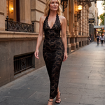 Black Lace Halter Neck Maxi Dress — Australian lifestyle