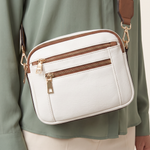 Crossbody Shoulder Bag with Patterned Strap — product detail