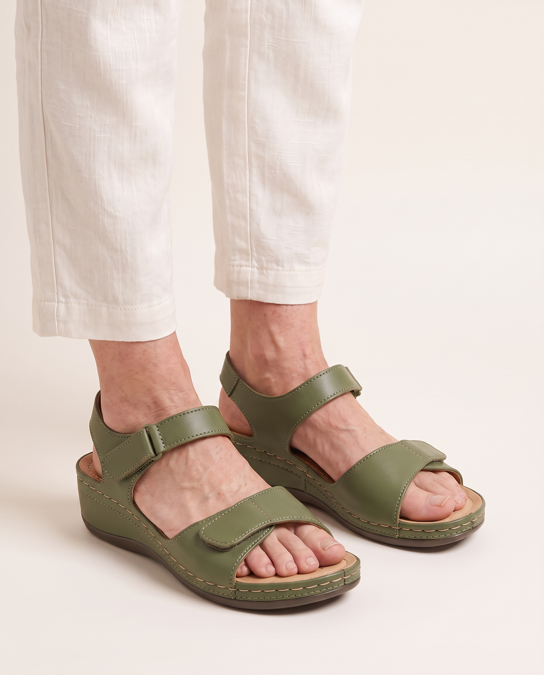 Leather Orthopedic Comfort Sandals — product detail