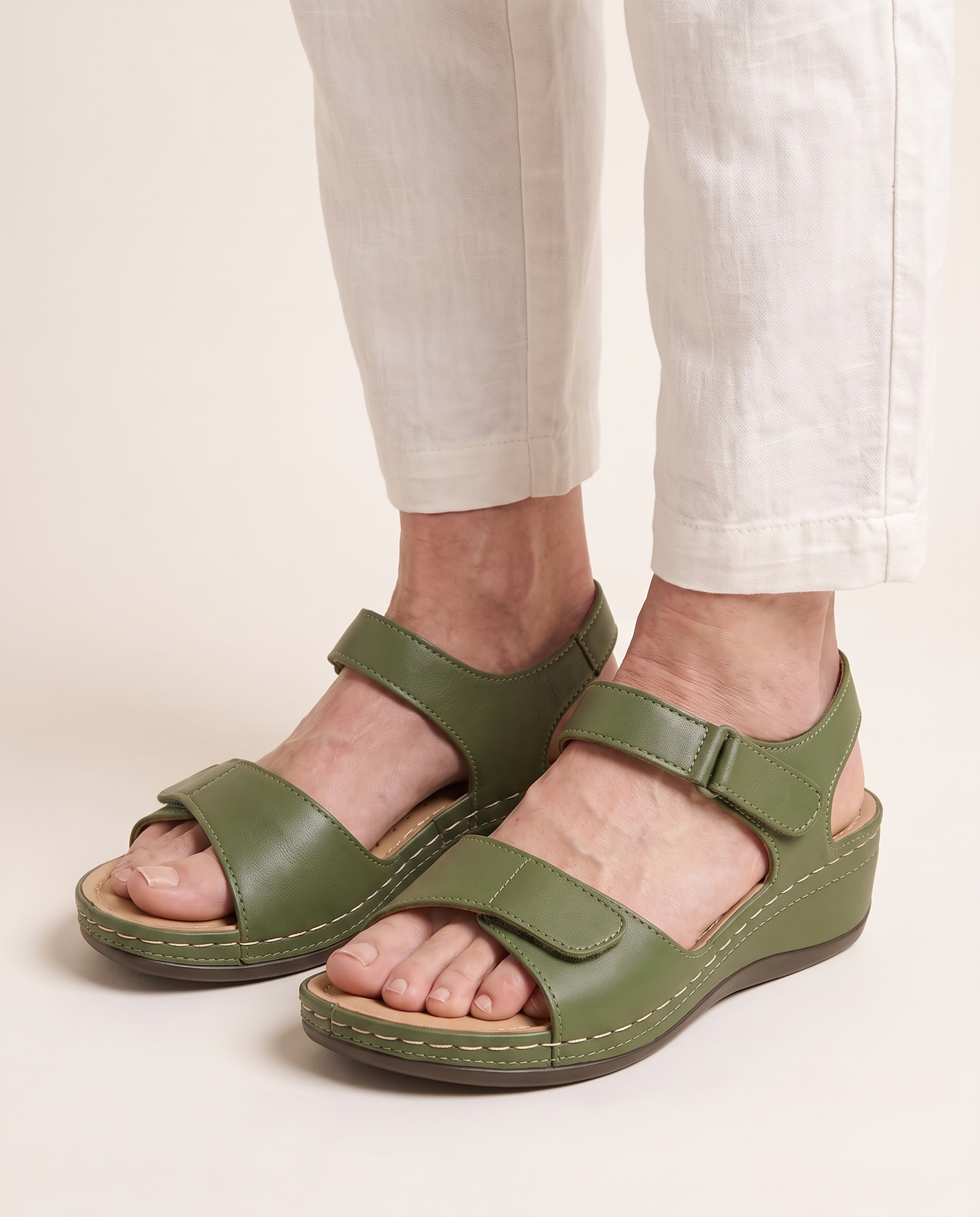 Leather Orthopedic Comfort Sandals — product detail