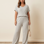 Batwing Sleeve Top and Straight Leg Trouser Set – primary product view