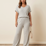 Batwing Sleeve Top and Straight Leg Trouser Set – primary product view