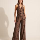 Beaded Halter Top and Wide Leg Trouser Set – primary product view