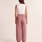 Checked Lantern Trousers with Drawstring Waist – alternate product view