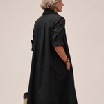 Collared A-Line Dress with Pockets — construction detail