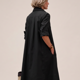 Collared A-Line Dress with Pockets — construction detail