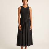 Essential Black Midi Dress with Pockets – primary product view