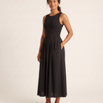 Essential Black Midi Dress with Pockets – alternate product view