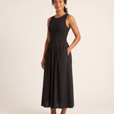 Essential Black Midi Dress with Pockets – alternate product view