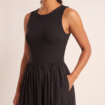 Essential Black Midi Dress with Pockets – product detail view 1