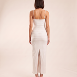 Ruched Maxi Dress with Split Back – alternate product view