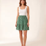 Green Printed Square Neck Sundress – primary product view