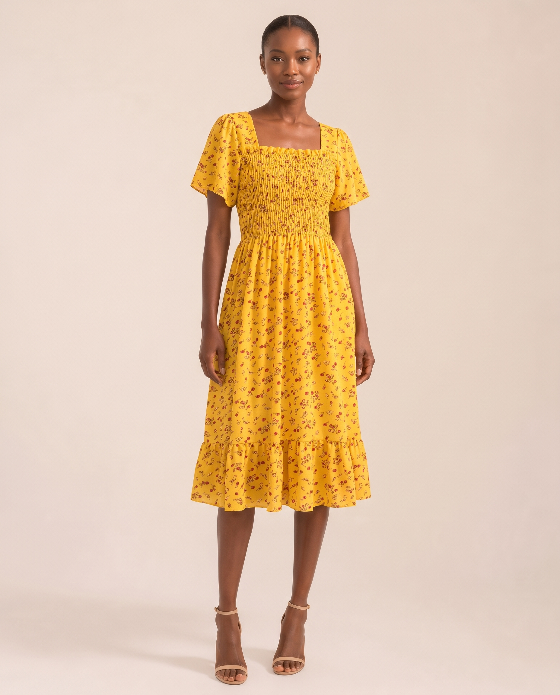 Floral Chiffon Midi Dress – product detail view 4