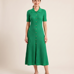 Knit Shirt Dress with Button Front – primary product view