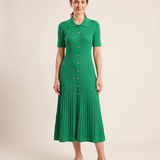 Knit Shirt Dress with Button Front – primary product view