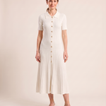 Knit Shirt Dress with Button Front – product detail view 3