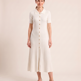 Knit Shirt Dress with Button Front – product detail view 3