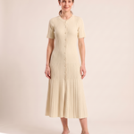 Knit Shirt Dress with Button Front – product detail view 4