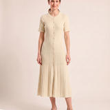 Knit Shirt Dress with Button Front – product detail view 4