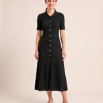 Knit Shirt Dress with Button Front – product detail view 5