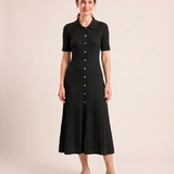 Knit Shirt Dress with Button Front – product detail view 5